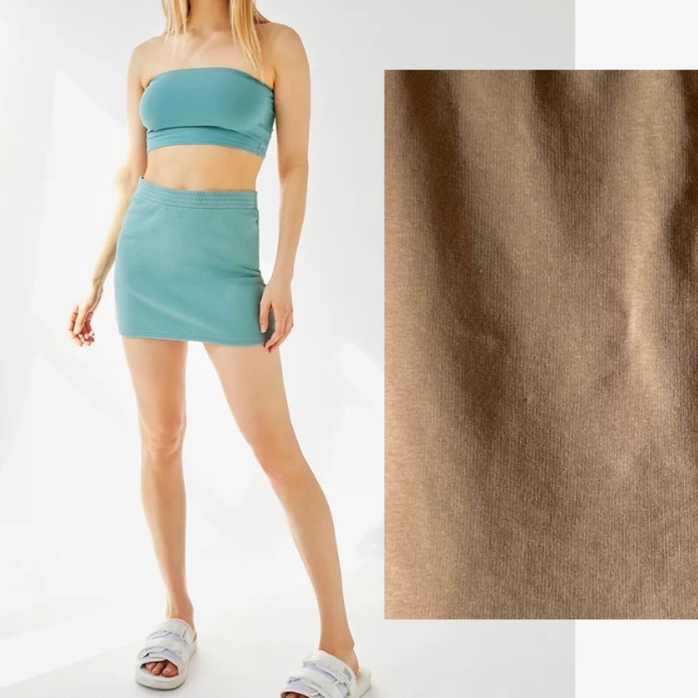 Aritzia Airy Perfect Fit Mini Skirt in Tan